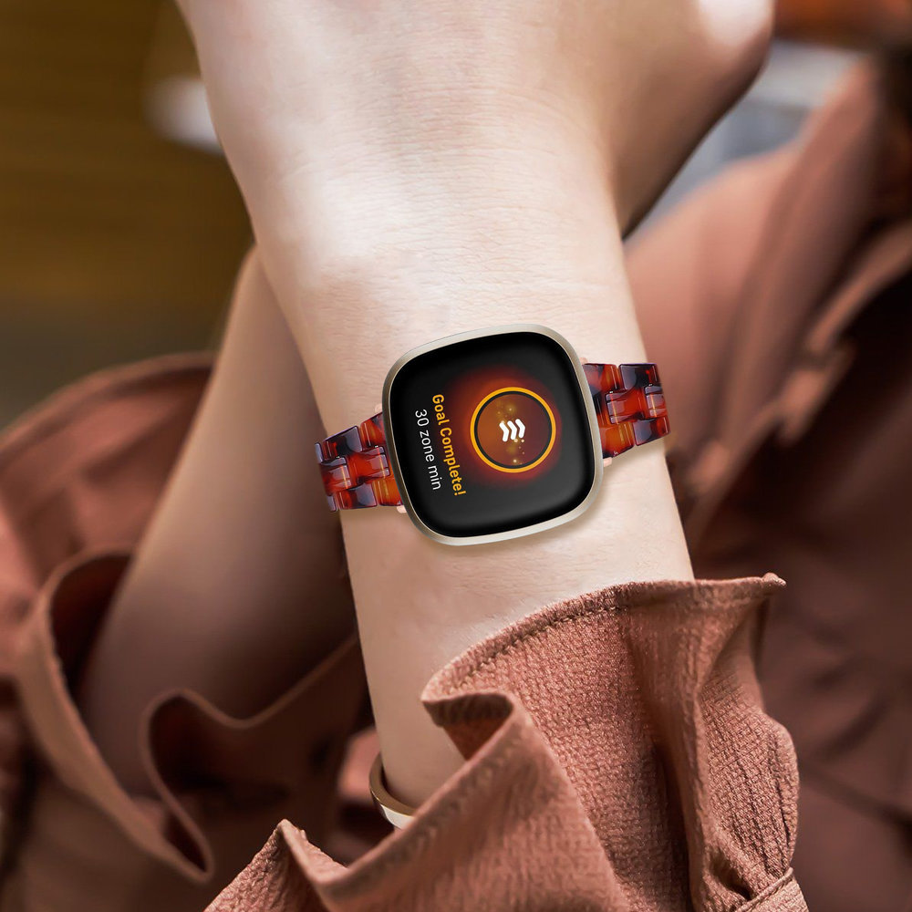 Strap-it Strap-it Bracelet résine Fitbit Sense (lave)