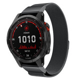 Strap-it Bracelet Milanais Garmin Fenix 7 (noir)