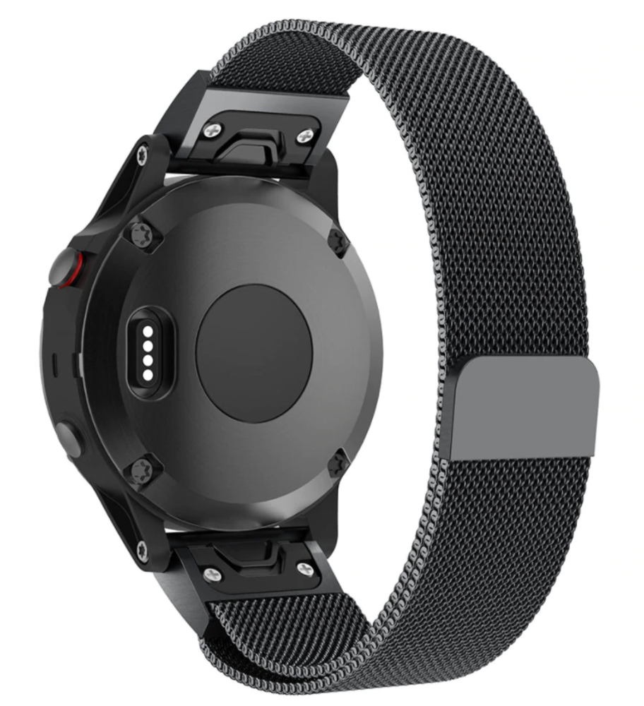 Strap-it Strap-it Bracelet Milanais Garmin Fenix 7 (noir)