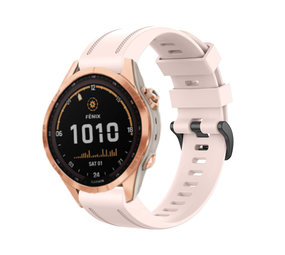 Strap-it Bracelet silicone Garmin Fenix 7s (rose clair)