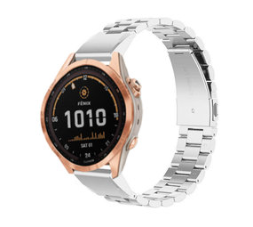 Strap-it Bracelet acier Garmin Fenix 7s (argent)