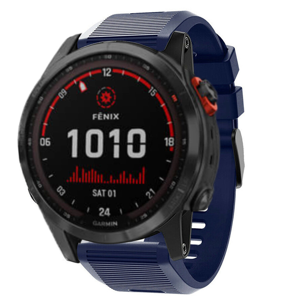 Strap-it Strap-it Bracelet silicone Garmin Fenix 7x (bleu foncé)