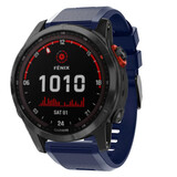 Strap-it Bracelet silicone Garmin Fenix 7x (bleu foncé)