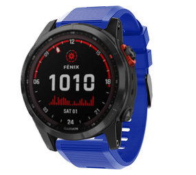 Strap-it Bracelet silicone Garmin Fenix 7x (bleu)