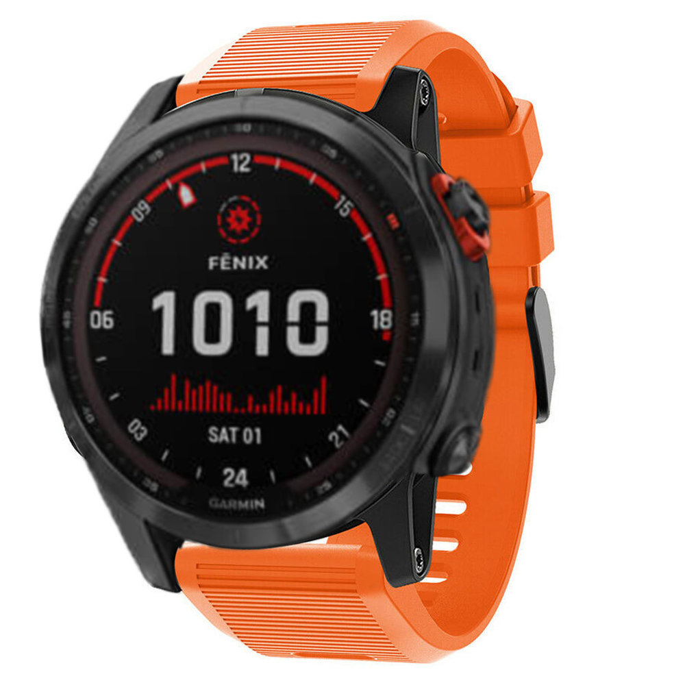Strap-it Strap-it Bracelet silicone Garmin Fenix 7x (orange)