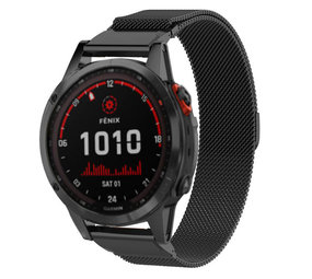 Strap-it Bracelet Milanais Garmin Fenix 7x (noir)
