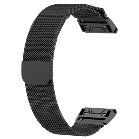 Strap-it Strap-it Bracelet Milanais Garmin Fenix 7x (noir)