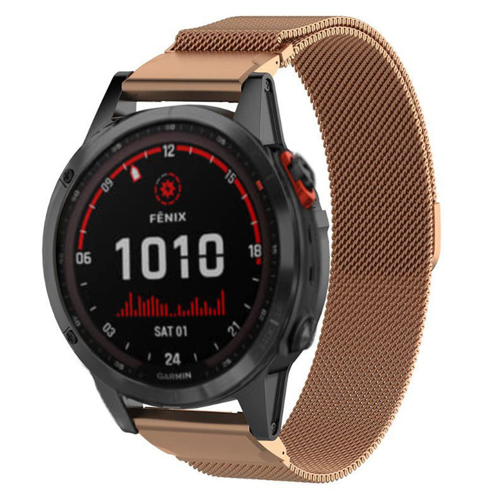 Strap-it Strap-it Bracelet Milanais Garmin Fenix 7x (or rose) Strap-it Strap-it Bracelet Milanais Garmin Fenix 7x (or rose)