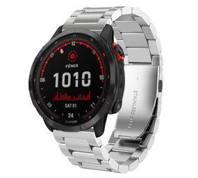 Strap-it Bracelet acier Garmin Fenix 7x (argent)