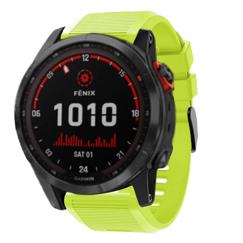 Strap-it Strap-it Bracelet silicone Garmin Fenix 7x (vert clair)