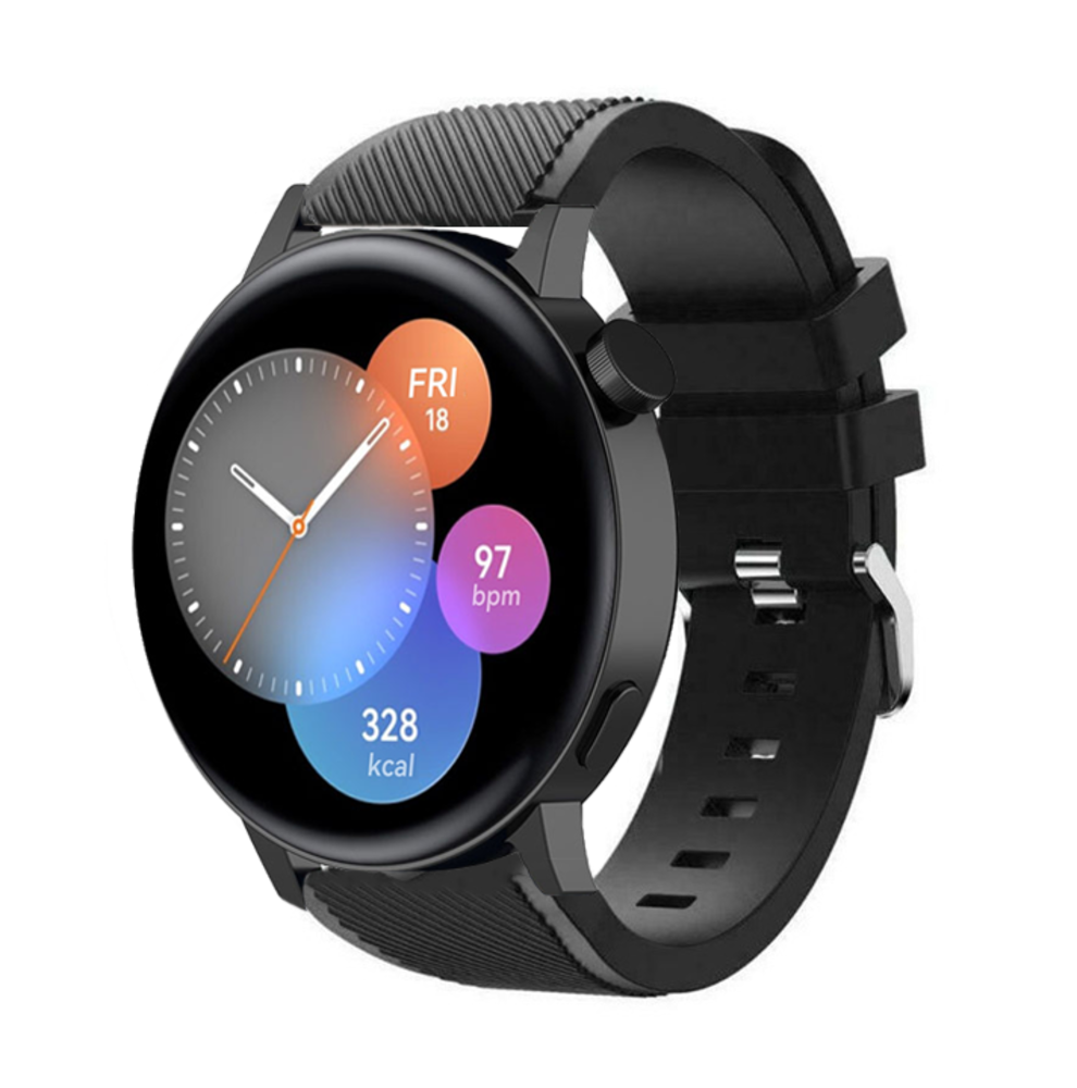 Strap-it Strap-it Bracelet silicone Huawei Watch GT 3 42mm (noir)