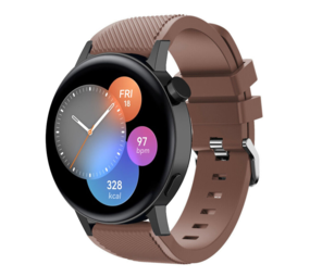 Strap-it Bracelet silicone Huawei Watch GT 3 42mm (marron café)