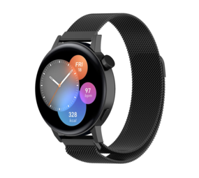 Strap-it Bracelet Milanais Huawei Watch GT 3 42mm (noir)
