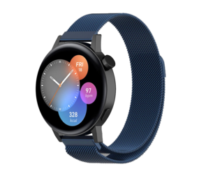 Strap-it Bracelet Milanais Huawei Watch GT 3 42mm (bleu)