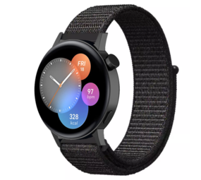 Strap-it Bracelet nylon Huawei Watch GT 3 42mm (noir)