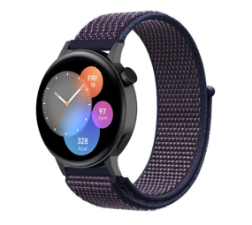 Strap-it Bracelet nylon Huawei Watch GT 3 42mm (violet-bleu)