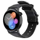 Strap-it Bracelet nylon boucle Huawei Watch GT 3 42mm (noir)