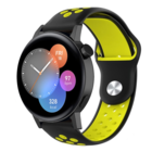Strap-it Strap-it Bracelet sport Huawei Watch GT 3 42mm (noir/jaune)