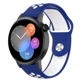 Strap-it Bracelet sport Huawei Watch GT 3 42mm (bleu/blanc)