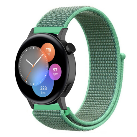Strap-it Strap-it Bracelet nylon Huawei Watch GT 3 42mm (menthe)
