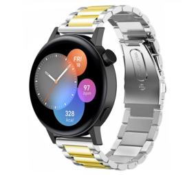 Strap-it Bracelet acier Huawei Watch GT 3 42mm (argent/or)