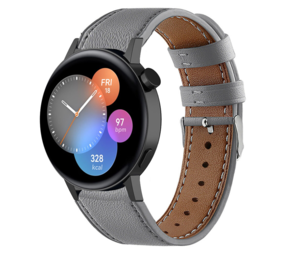 Strap-it Bracelet cuir Huawei Watch GT 3 42mm (gris)