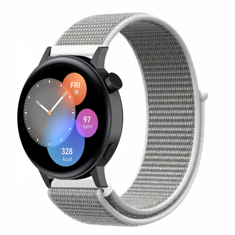 Strap-it Strap-it Bracelet nylon Huawei Watch GT 3 42mm (coquillage)
