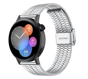 Strap-it Bracelet acier de luxe Huawei Watch GT 3 42mm (argent)