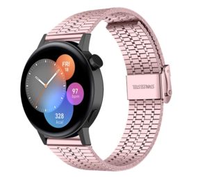 Strap-it Bracelet acier de luxe Huawei Watch GT 3 42mm (rose)