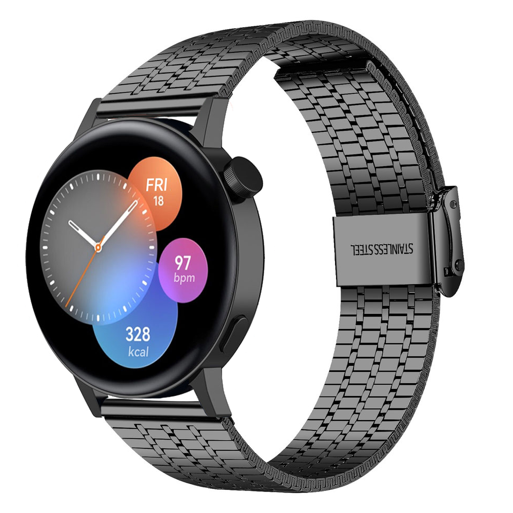 Strap-it Strap-it Bracelet acier de luxe Huawei Watch GT 3 42mm (noir)