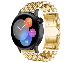 Strap-it Bracelet acier dragon Huawei Watch GT 3 42mm (or)