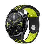Strap-it Bracelet sport Huawei Watch GT 3 46mm (noir/jaune)