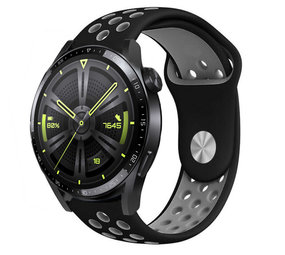Strap-it Bracelet sport Huawei Watch GT 3 46mm (noir/gris) Strap-it Bracelet sport Huawei Watch GT 3 46mm (noir/gris)