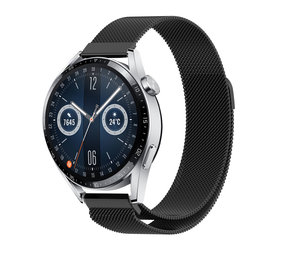 Strap-it Bracelet Milanais Huawei Watch GT 3 46mm (noir)