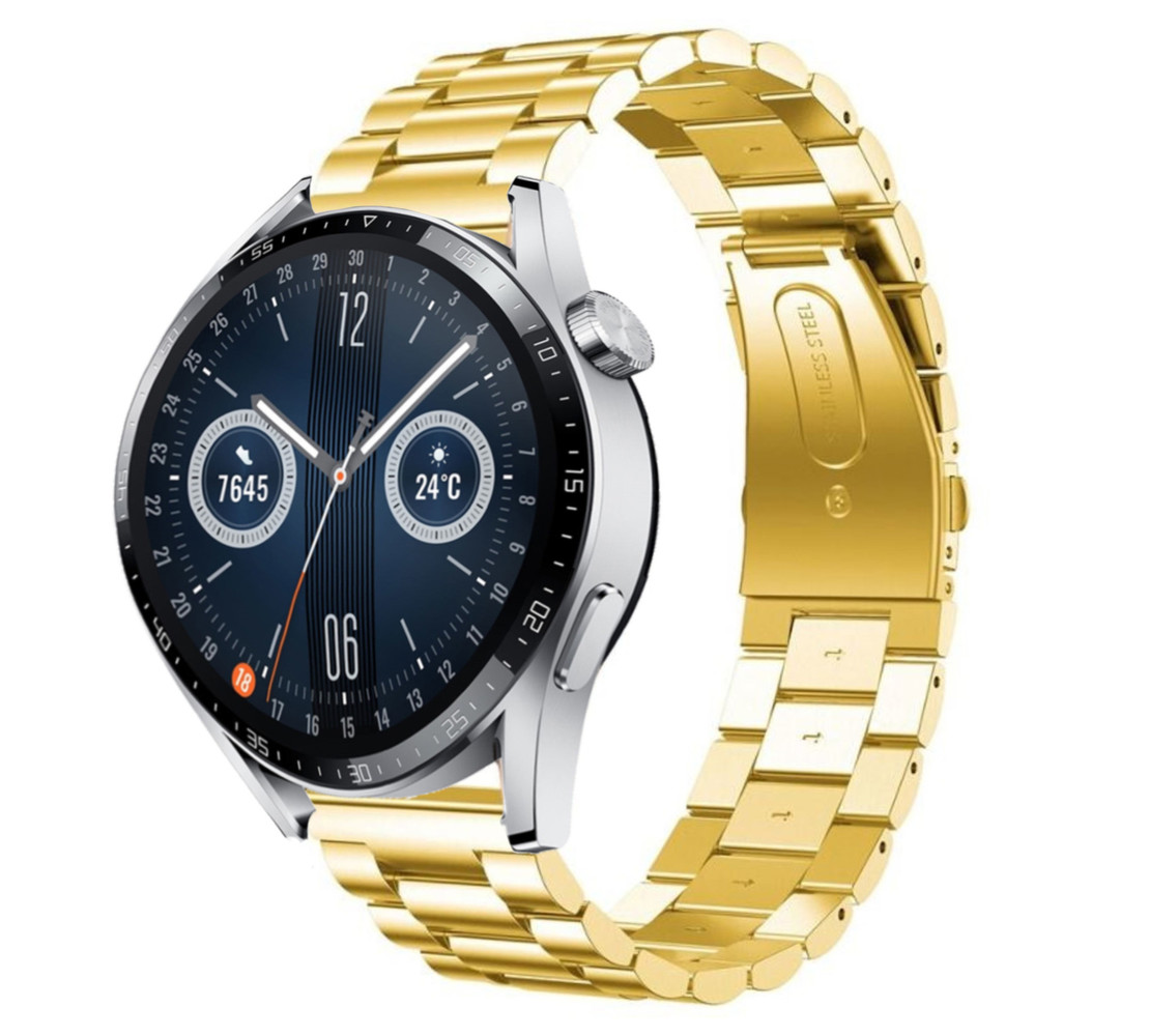 Strap-it Strap-it Bracelet acier Huawei Watch GT 3 46mm (or Strap-it Strap-it Bracelet acier Huawei Watch GT 3 46mm (or