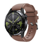Strap-it Bracelet silicone Huawei Watch GT 3 46mm (marron café)