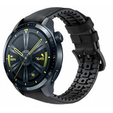 Strap-it Bracelet silicone/cuir Huawei Watch GT 3 46mm (noir)