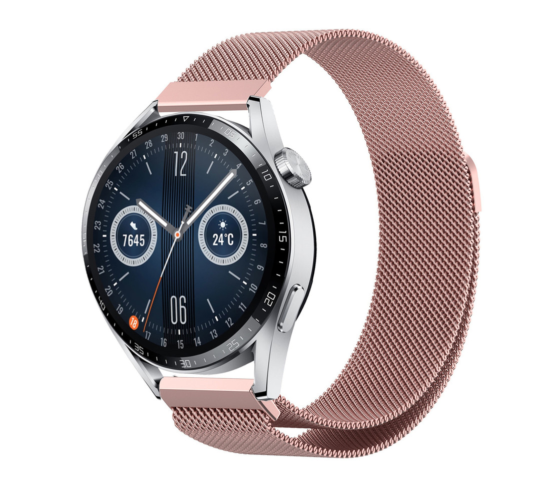 Strap-it Strap-it Bracelet Milanais Huawei Watch GT 3 46mm (rose) Strap-it Strap-it Bracelet Milanais Huawei Watch GT 3 46mm (rose)
