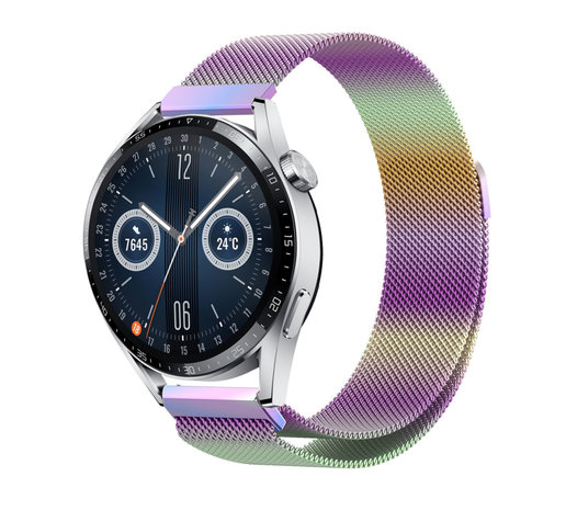 Strap-it Strap-it Bracelet Milanais Huawei Watch GT 3 46mm (arc-en-ciel)