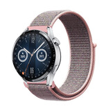 Strap-it Bracelet nylon Huawei Watch GT 3 46mm (rose sable)
