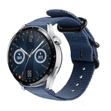 Strap-it Bracelet nylon boucle Huawei Watch GT 3 46mm (bleu)