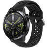 Strap-it Strap-it Bracelet silicone avec trous Huawei Watch GT 3 46mm (noir) Strap-it Strap-it Bracelet silicone avec trous Huawei Watch GT 3 46mm (noir)