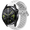 Strap-it Strap-it Bracelet silicone avec trous Huawei Watch GT 3 46mm (blanc) Strap-it Strap-it Bracelet silicone avec trous Huawei Watch GT 3 46mm (blanc)