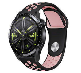 Strap-it Bracelet sport Huawei Watch GT 3 46mm (noir/rose)