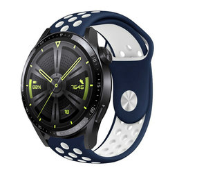 Strap-it Bracelet sport Huawei Watch GT 3 46mm (bleu/blanc)