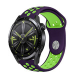 Strap-it Bracelet sport Huawei Watch GT 3 46mm (violet/vert) Strap-it Bracelet sport Huawei Watch GT 3 46mm (violet/vert)