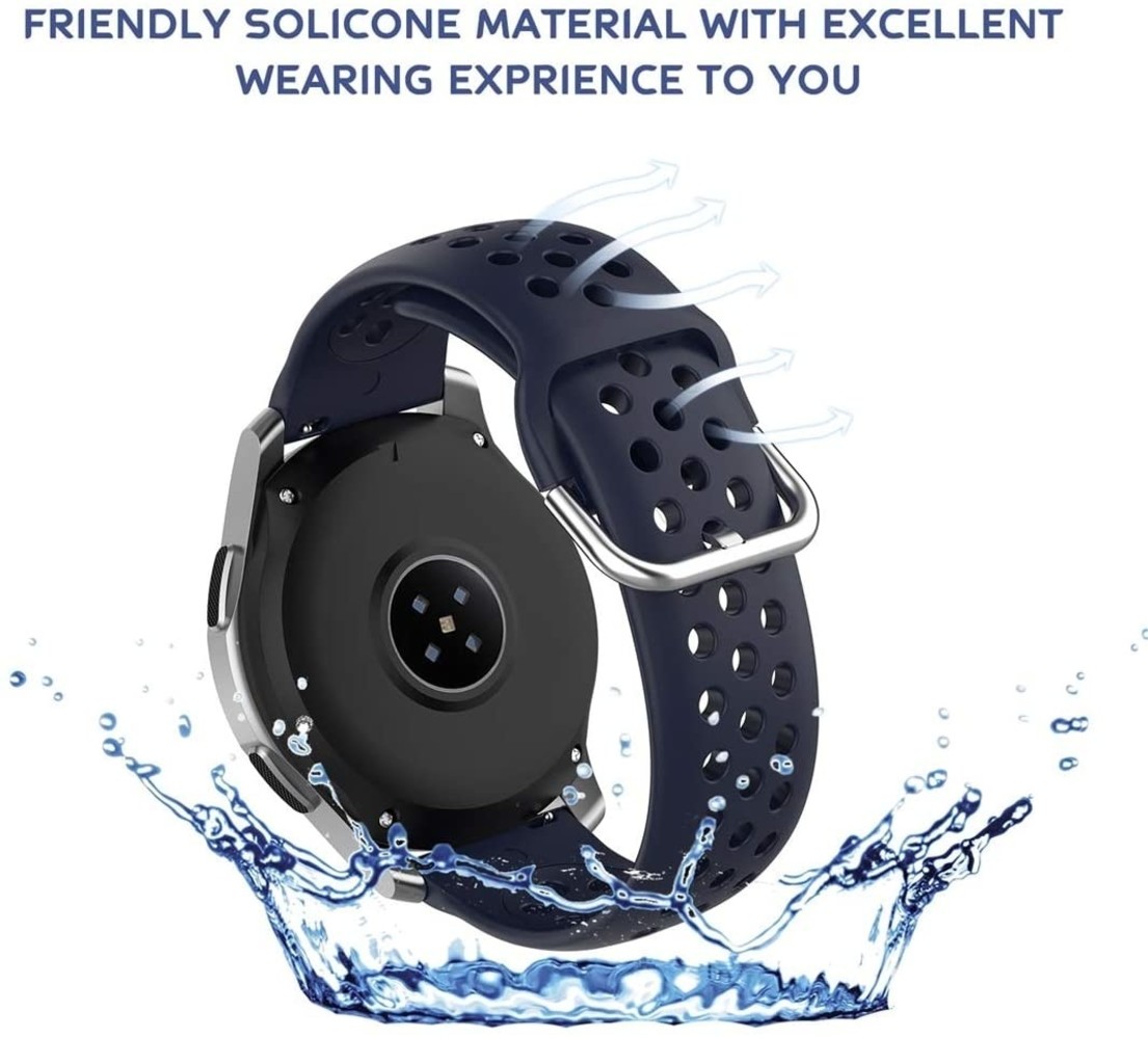 Strap-it Strap-it Bracelet silicone avec trous Huawei Watch GT 3 46mm (bleu foncé)u foncé)