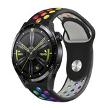 Strap-it Bracelet sport Huawei Watch GT 3 46mm (noir et multicolore) Strap-it Bracelet sport Huawei Watch GT 3 46mm (noir et multicolore)