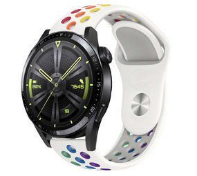 Strap-it Bracelet sport Huawei Watch GT 3 46mm (blanc et multicolore)