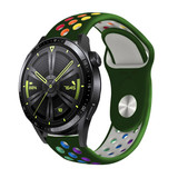 Strap-it Bracelet sport Huawei Watch GT 3 46mm (vert armée et multicolore) Strap-it Bracelet sport Huawei Watch GT 3 46mm (vert armée et multicolore)